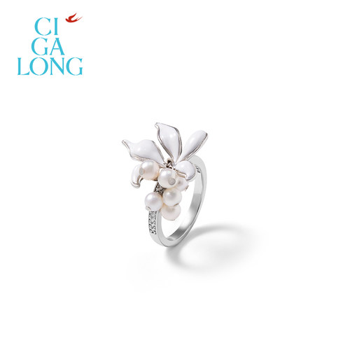 CIGALONG龙梓嘉宝珠茉莉珍珠项链耳钉戒指新中式珠宝