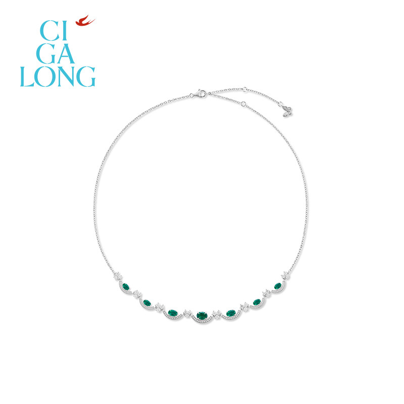 [新品]CIGALONG龙梓嘉小涟漪橄榄石绿松石海蓝宝项链耳钉戒指珠宝