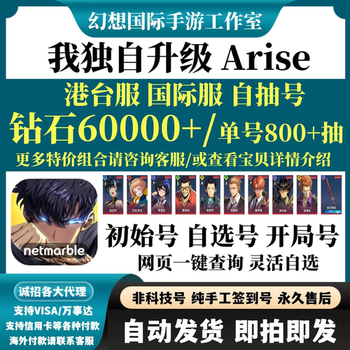 我独自升级Arise崛起初始号