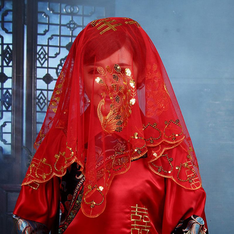 婚礼喜帕纱巾加大道具秀禾服嫁妆中式红色蒙头红盖头蕾丝新娘|ruв категории фестиваль товаров/подарок, Другие фестивали товаров - от Buy2taobao.com для оказания профессиональной услуги покупки агента Taobao
