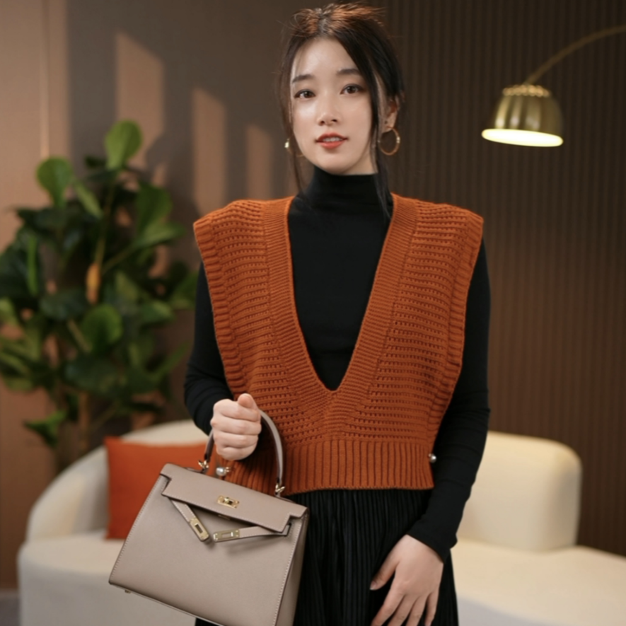 春秋夏季百搭罩衫针织马甲披肩2024新款女外搭空调房短款时尚坎肩
