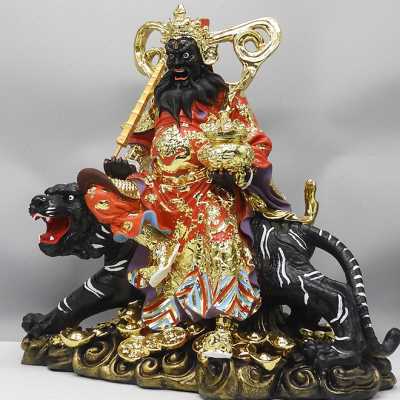武财神赵公明神像16寸摆件赵玄坛赵朗赵黑虎树脂佛像赵公元帅像.