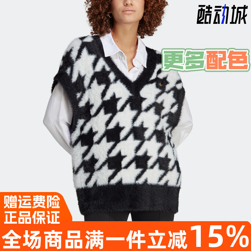 阿迪达斯三叶草运动马甲背心正品