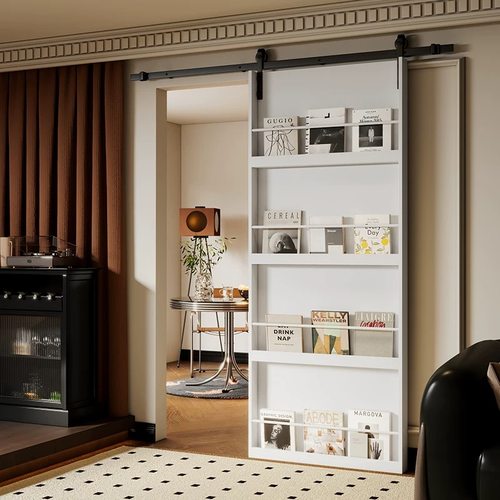 谷仓门书架推拉吊滑门无轨幽灵门