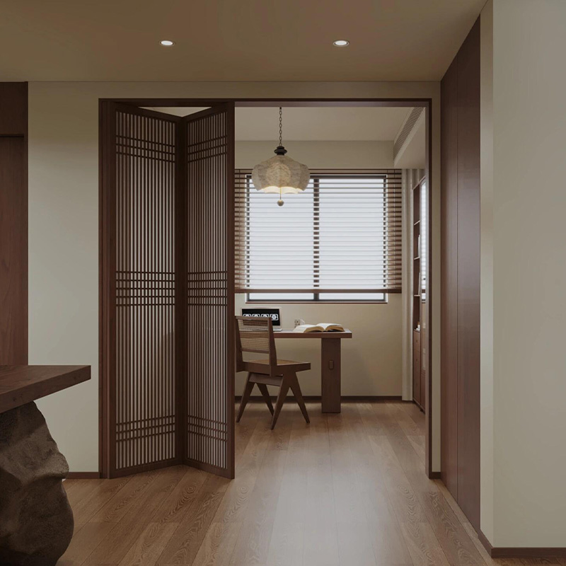 折叠门新中式推拉门隔断门