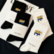 4双袜子男潮街头美式 中筒袜长袜潮ins女袜男生运动袜 滑板纯棉男士
