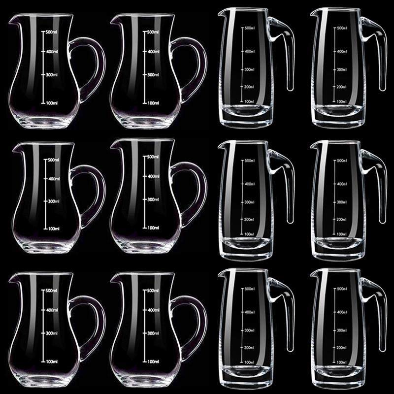 透明玻璃500毫升分酒器1斤一斤装白酒扎杯酒杯红酒扎壶高级感家用