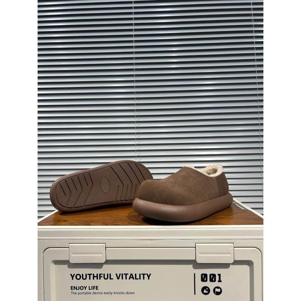 磨砂皮勃肯鞋男一脚蹬加绒保暖乐福鞋加厚毛毛鞋时尚舒适款懒人鞋,女鞋,勃肯鞋/软木鞋,淘宝优惠券,粉丝福利购,淘宝优惠卷