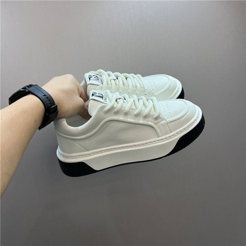 百搭鞋子男2026春季新款厚底小白鞋男系带时尚运动休闲板鞋男,运动鞋new,运动休闲鞋,淘宝优惠券,粉丝福利购,淘宝优惠卷