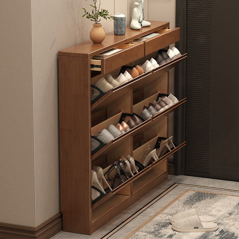 实木多层省空间大容量入户鞋柜