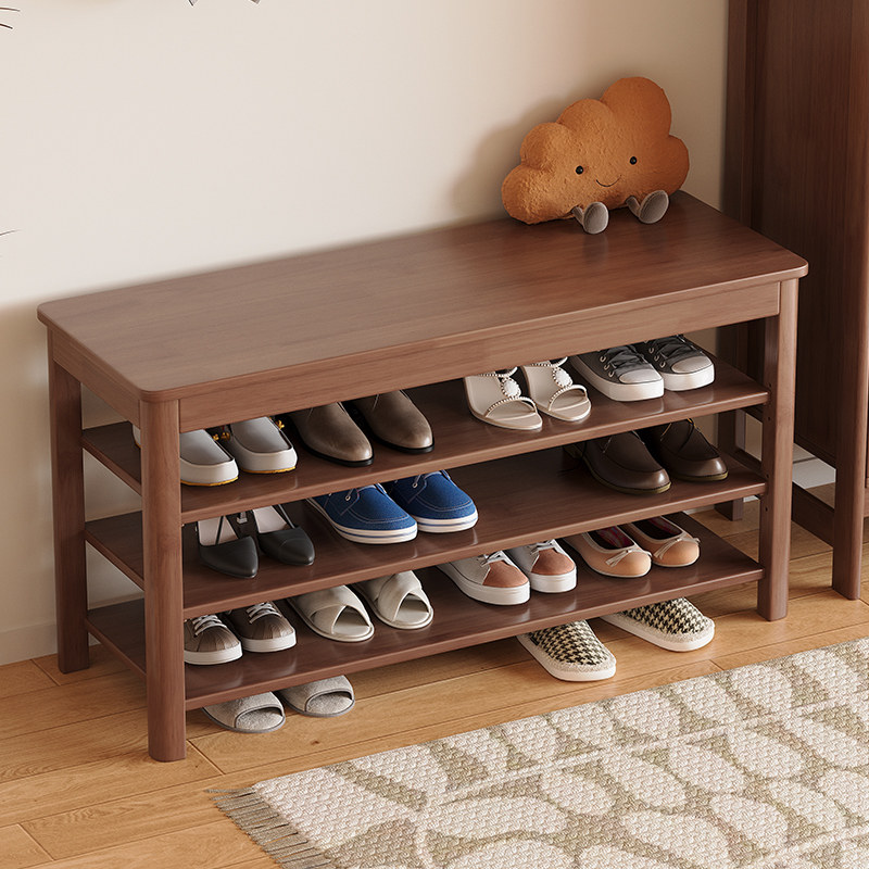 全实木换鞋凳家用门口鞋柜坐凳一体进门入户可坐穿鞋翻盖储物凳子