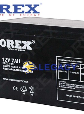 OREX蓄电池 ORC7-12N 12V7AH 警报系统 发电厂 逆变器 UPS 包邮