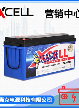 德国XCELL蓄电池ZLS170 12V170AH适用于海洋应用 房车电池 包邮