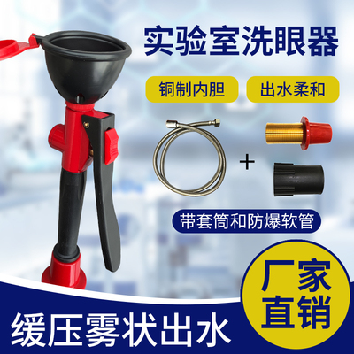 实验室单双口洗眼器简易立式紧急喷淋化验室工业用实验台冲洗装置