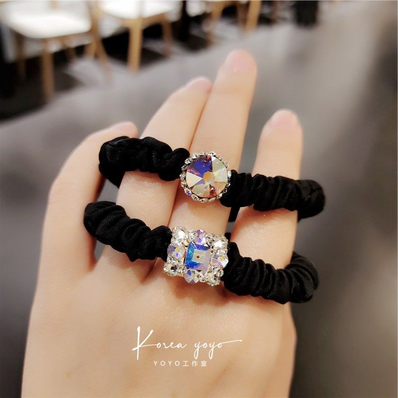 时尚简约水钻发圈发绳镶钻日韩甜美头绳高弹力皮筋饰品头饰