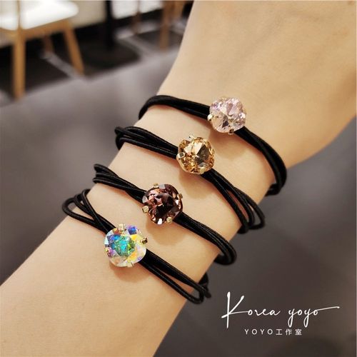 原创闪亮捷克水钻头绳