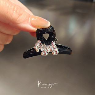 韩国新款闪钻气质4.5厘米小号刘海夹侧边发夹抓夹时尚洋气百搭