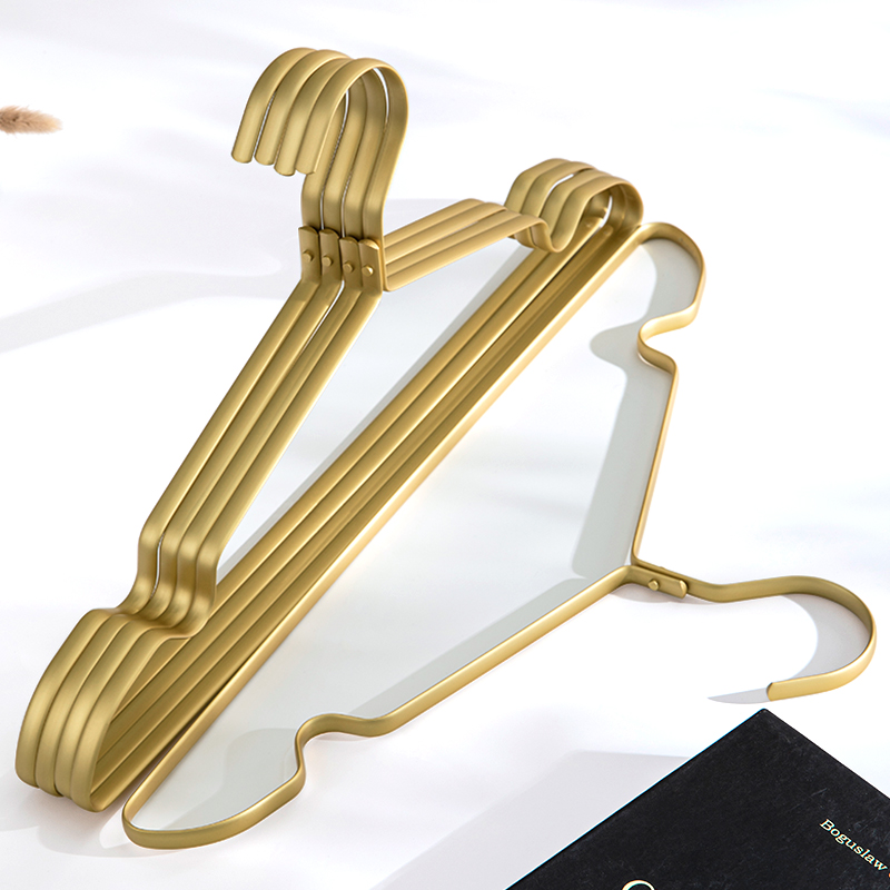 沃瑞玛金属衣架防肩角实心太空铝