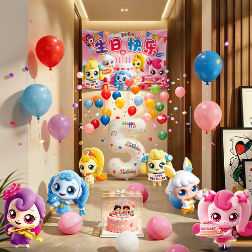 【奇妙萌可】儿童生日氛围布置