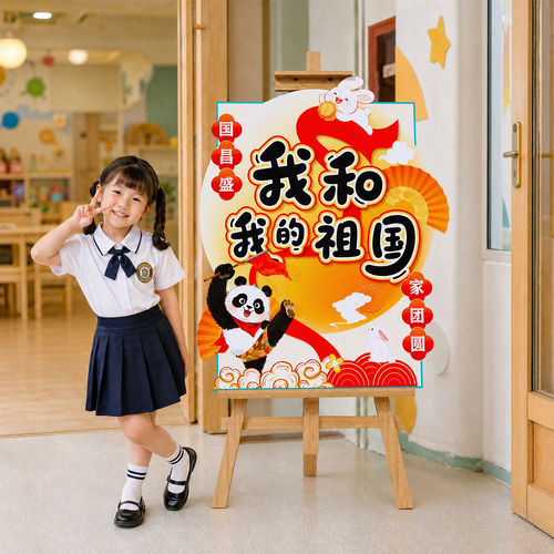 中秋节幼儿园学校装饰布置kt展板