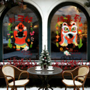 新马年装 旦幼儿园氛围布置春节玻璃门贴纸 饰窗花2026静电贴过年元