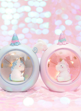 天使独角兽星空灯床头摆件礼品