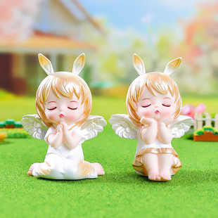 热款精美梦幻云朵安妮小号搪胶摆件房间女生床头柜桌面装饰品