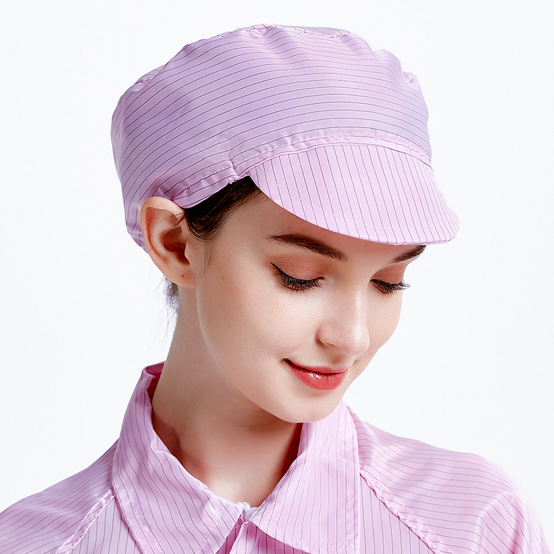 Mũ chống bụi Mũ công nhân nhỏ Mũ chống tĩnh điện màu trắng xanh nhà máy thực phẩm xưởng điện tử phòng sạch mũ không bụi mũ sọc nón y tế trắng nón y tế tiệt trùng 