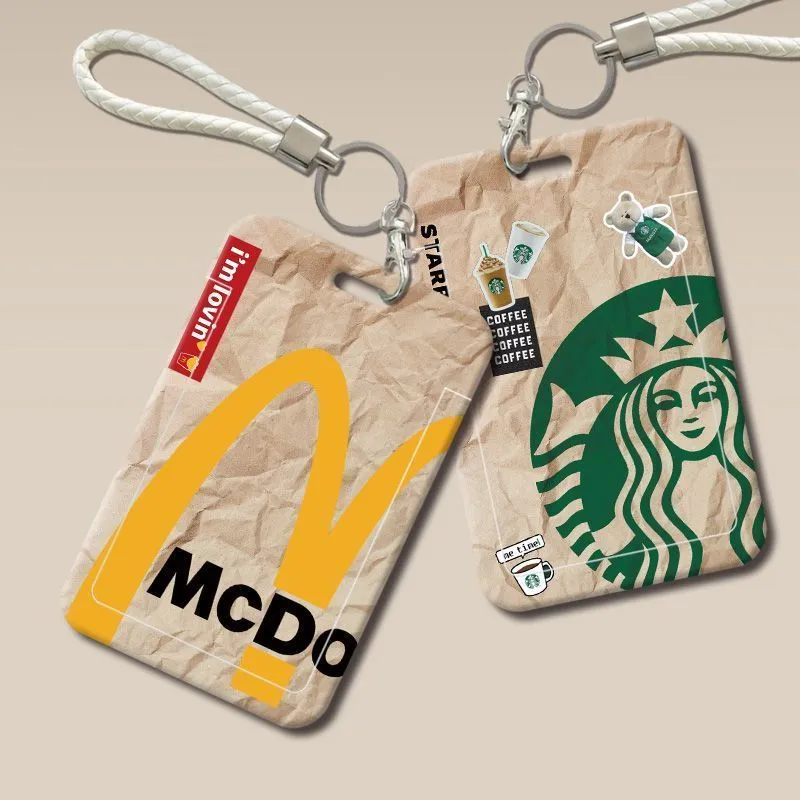 创意麦当劳公交卡套学生饭卡校园卡星巴克工牌套防丢肯德基卡套