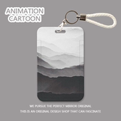 冷淡风山景学生食堂饭卡胸牌卡套校园卡公交羊城通地铁门禁工作证