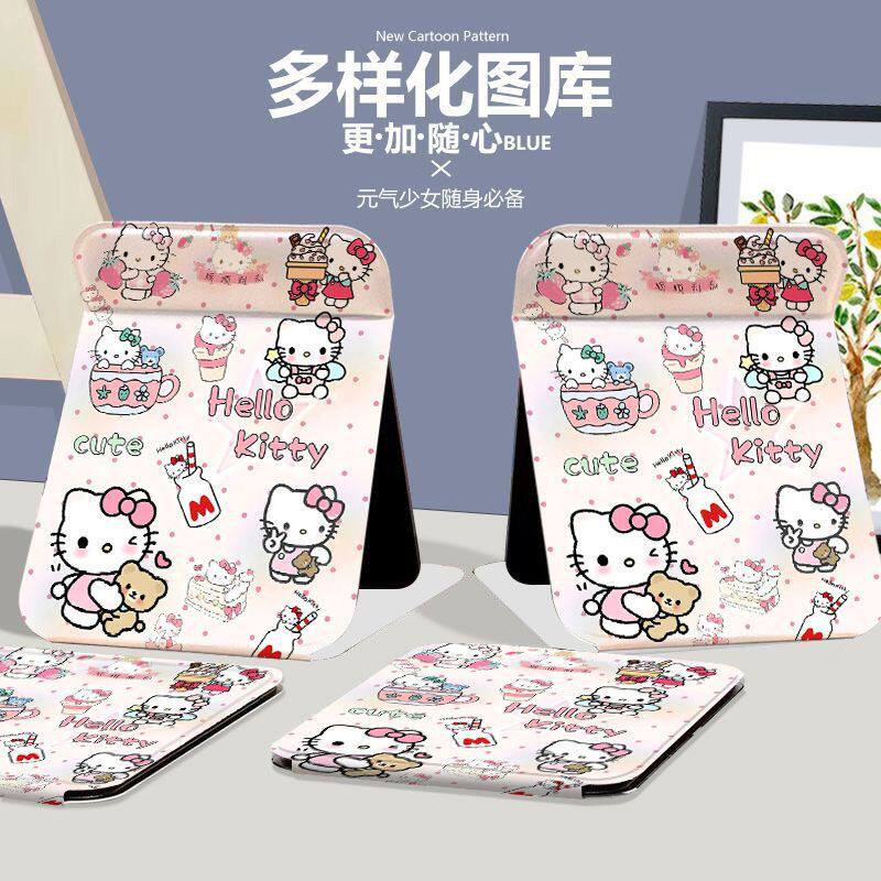KT凯蒂猫便携式折叠化妆镜办公室大镜子卡通学生宿舍桌面台式可立