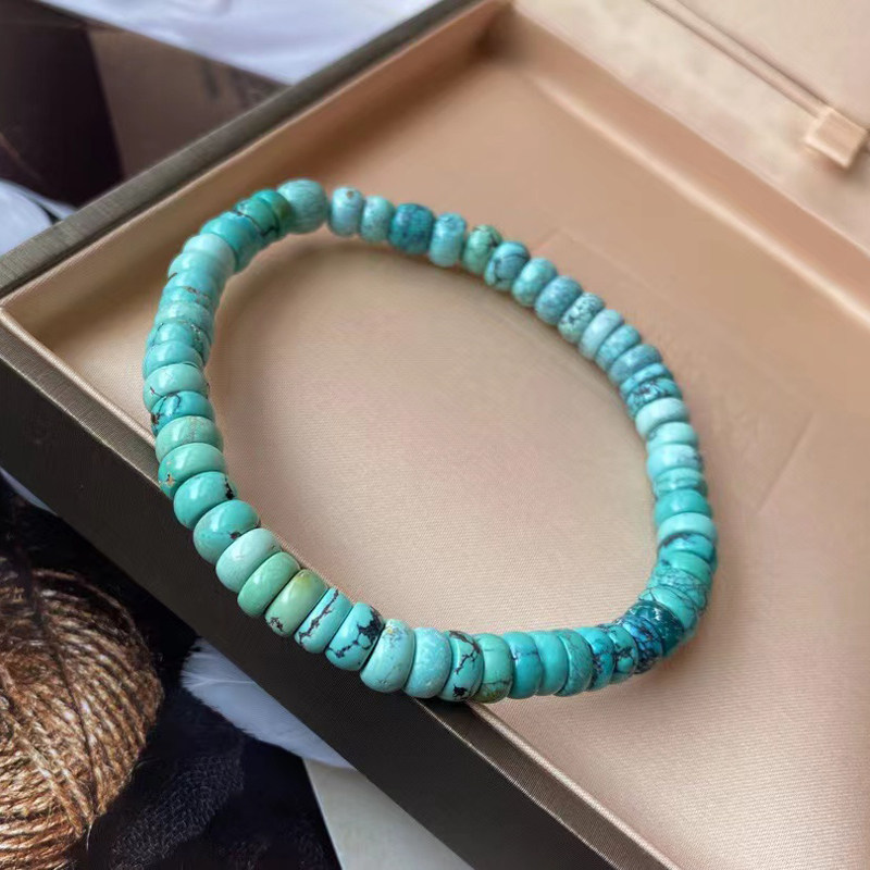 천연 원시 광석  청록색 구슬 팔찌 인기 여성 스페이서 팔찌 하이 엔드 보석 선물