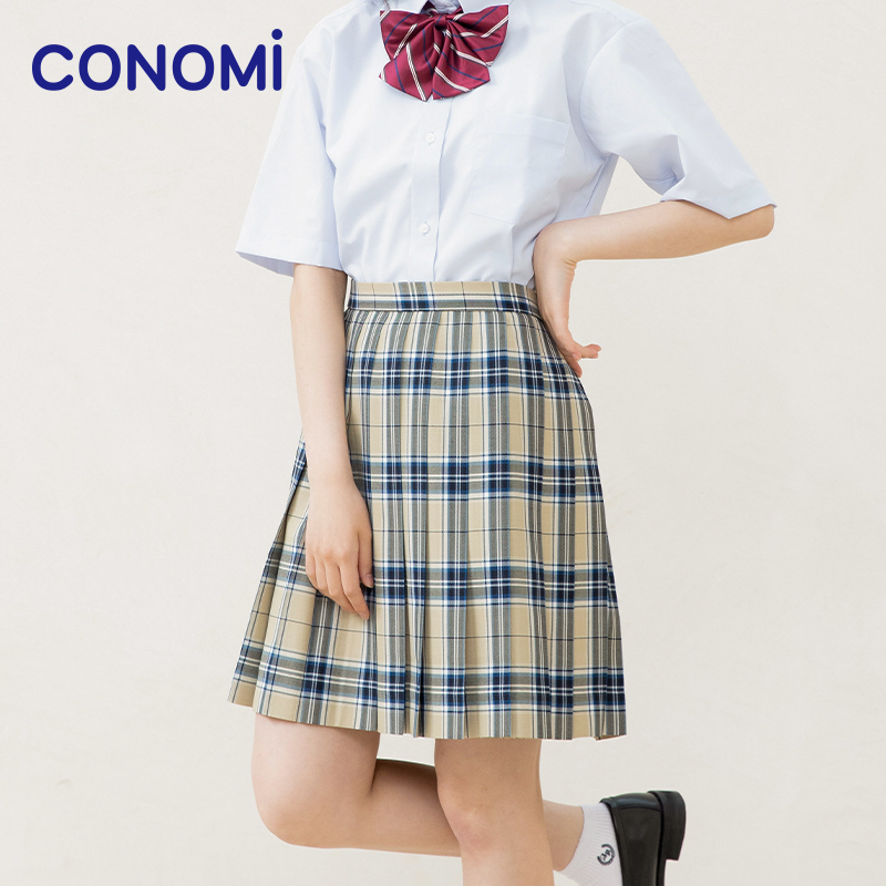 日系淑女学院风格子制服裙