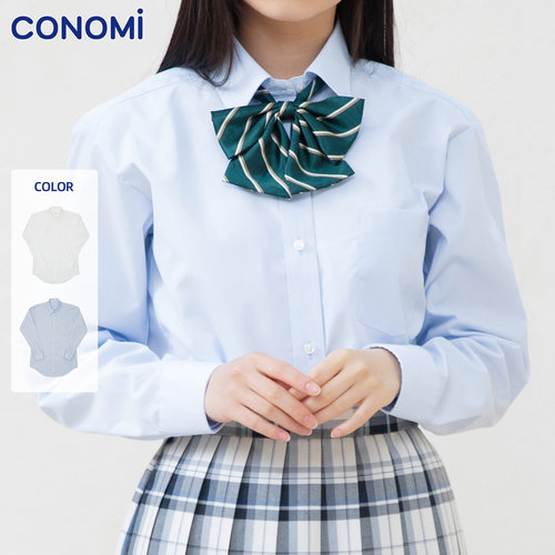 conomi修身通勤简约单排扣长袖