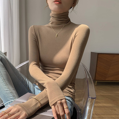 内搭修身高领洋气亲肤t恤打底衫