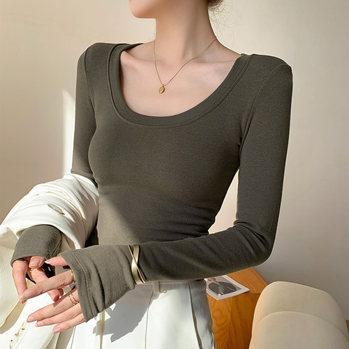 歌西梵长袖韩系薄款莱赛尔棉内搭