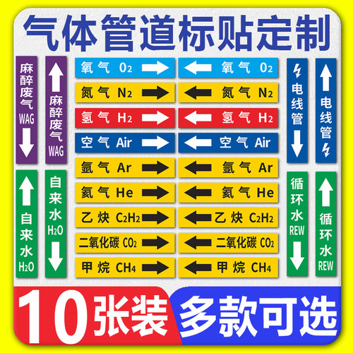 气体管道标贴定制聚乙烯反光膜