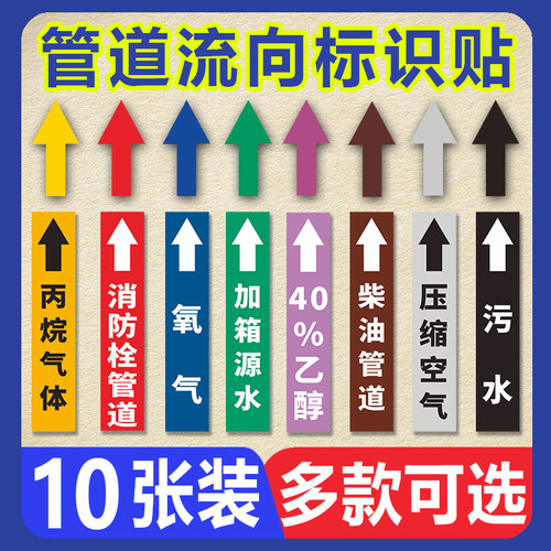 管道流向标识贴反光膜贴