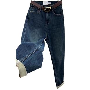 夏季 显瘦萝卜裤 新款 哈伦裤 小个子软牛仔裤 弹力老爹裤 子女胖mm大码