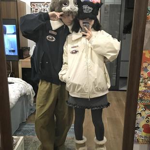 美式夹克棉服女款2025新款棒球服棉衣学生夹棉外套冬季加厚棉袄女