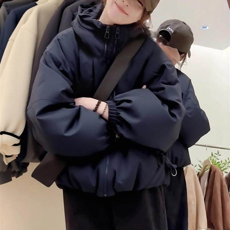 夹棉厚冲锋衣外套女2025秋冬季新款韩版宽松高级感小个子轻薄棉衣