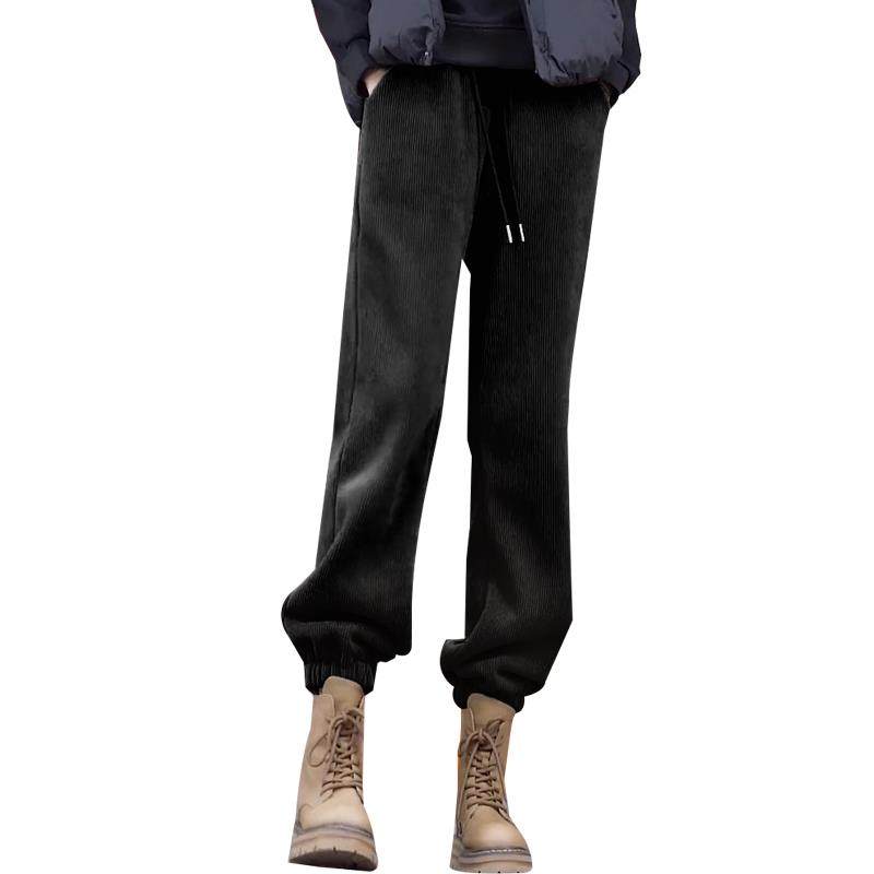 加绒裤子女秋冬季2025新款爆款加厚羊羔绒卫裤雪尼尔束脚运动裤女