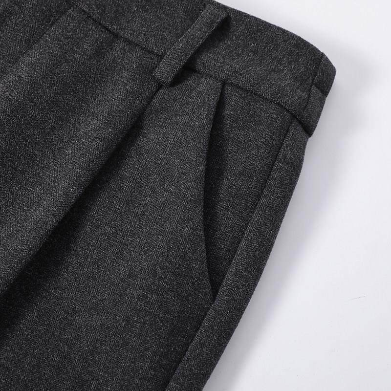 毛呢马丁靴裤子搭配女秋冬小个子哈伦小脚西裤显瘦2024春秋烟管裤