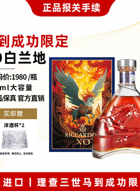 【买一瓶送一瓶】法国进口理查三世马到成功限定XO白兰地40度洋酒