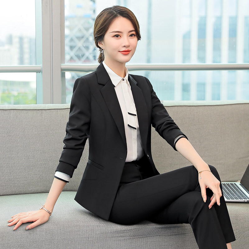 春夏黑色西装外套女大学生韩版小西服气质职业正装套装工作服上衣