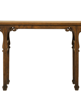 黄花梨插肩榫如意云纹翘头案