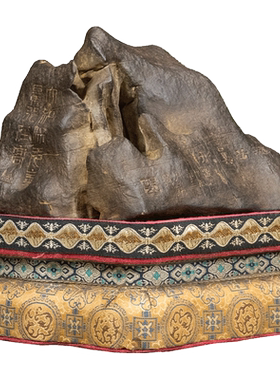 灵璧石诗文文房赏石摆件