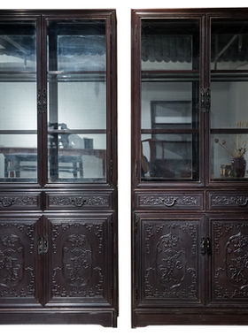 红木云纹中式风古典家具书房摆件