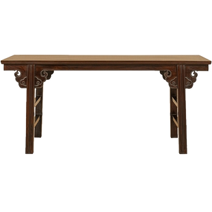 清代红木夹头榫如意云纹画案明清古典家具收藏老红木书桌办公桌