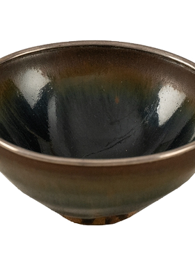 建窑兔毫盏（口沿包银）